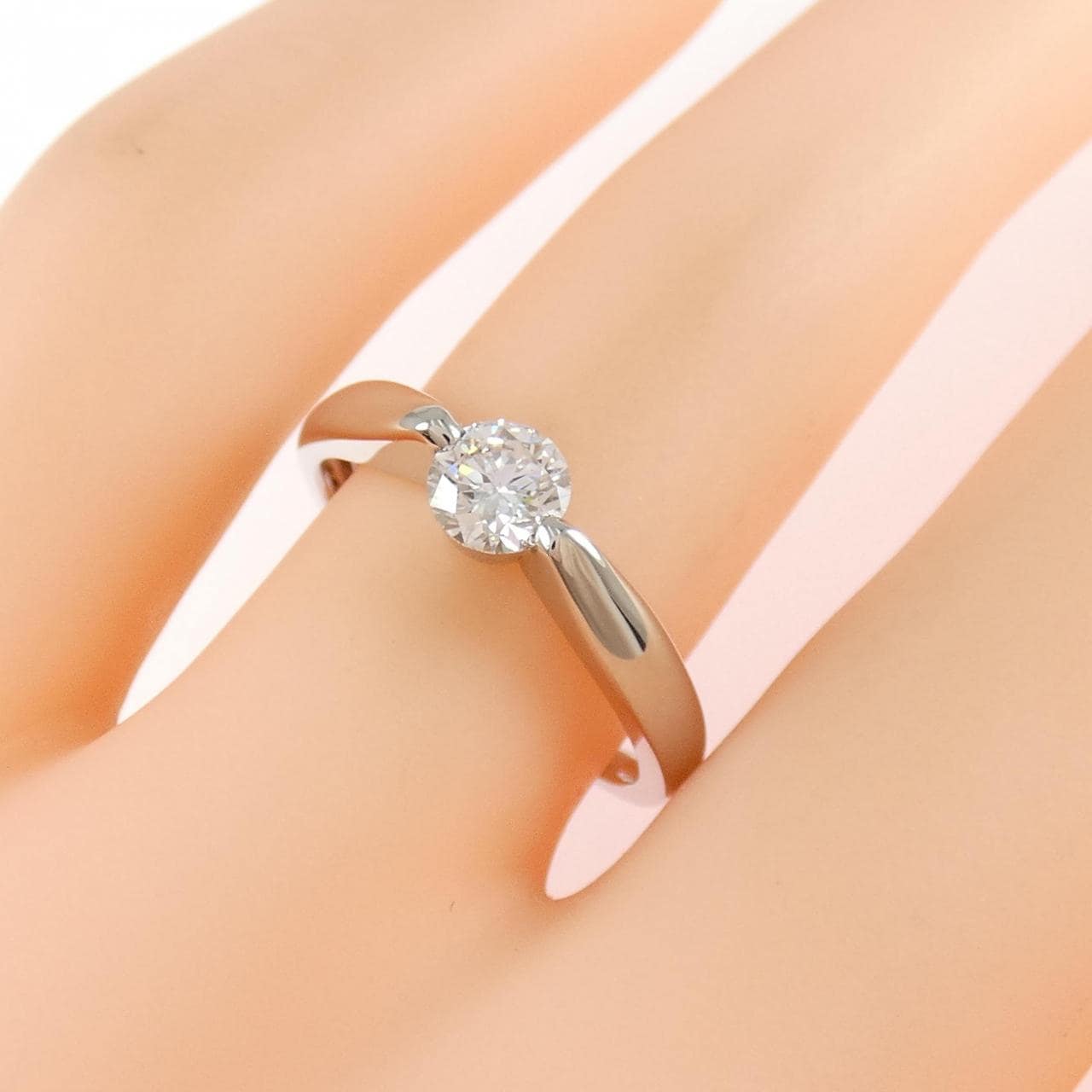 PT950 ダイヤモンド リング 0.40CT D SI2 3EXT