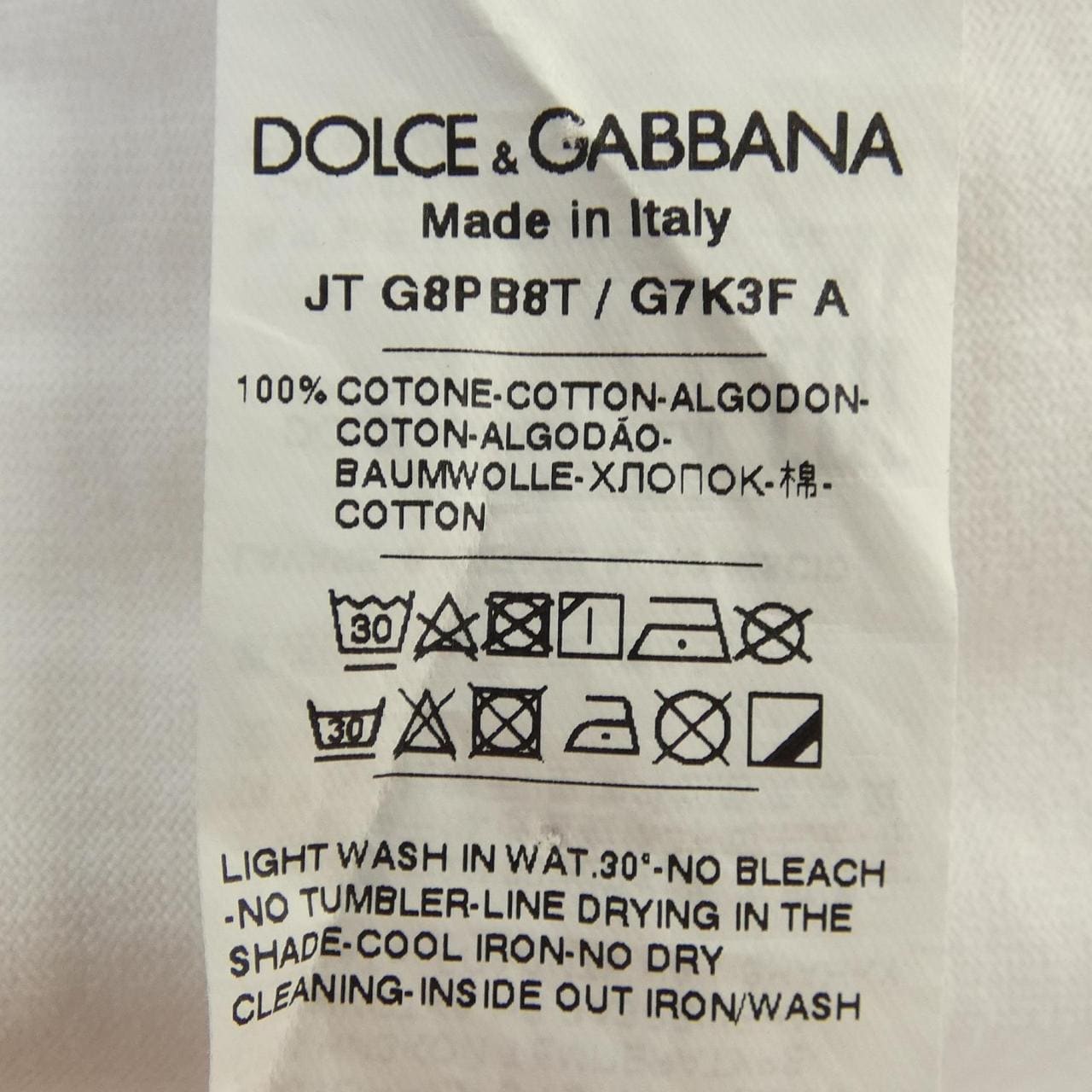 ドルチェアンドガッバーナ DOLCE&GABBANA G8PB8T/G7K3F Tシャツ