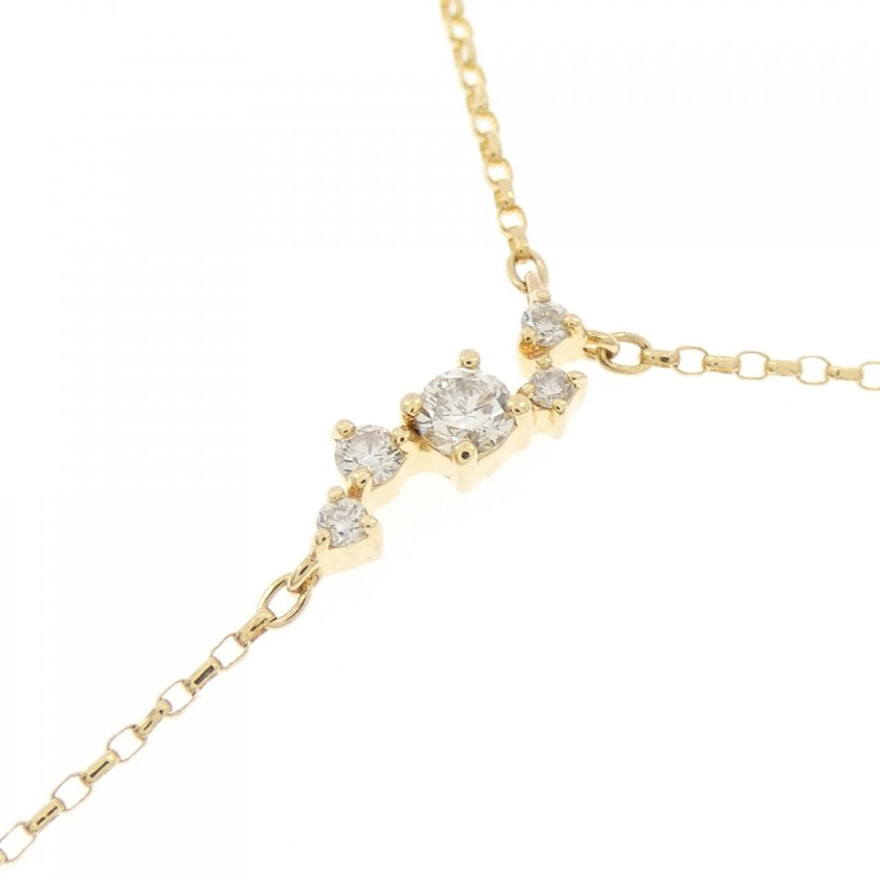 K18YG ダイヤモンド ネックレス 0.12CT