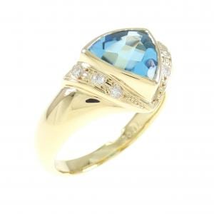 K18YG blue Topaz ring