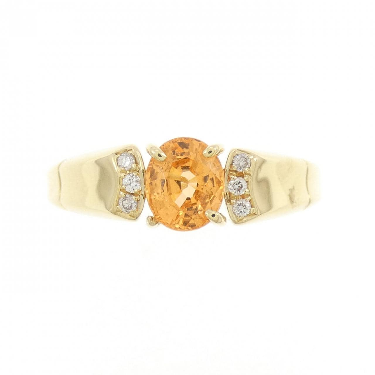 K18YG ガーネット リング 1.22CT