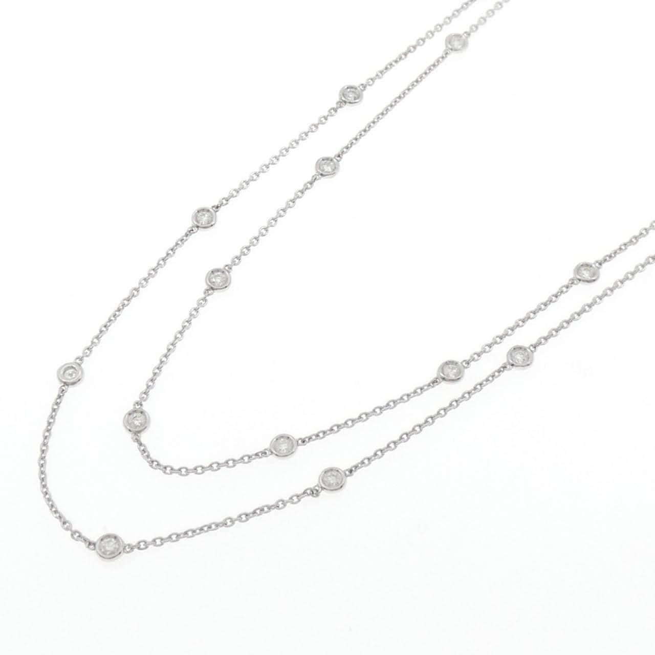 PT850/PT950 ダイヤモンド ネックレス 1.1CT