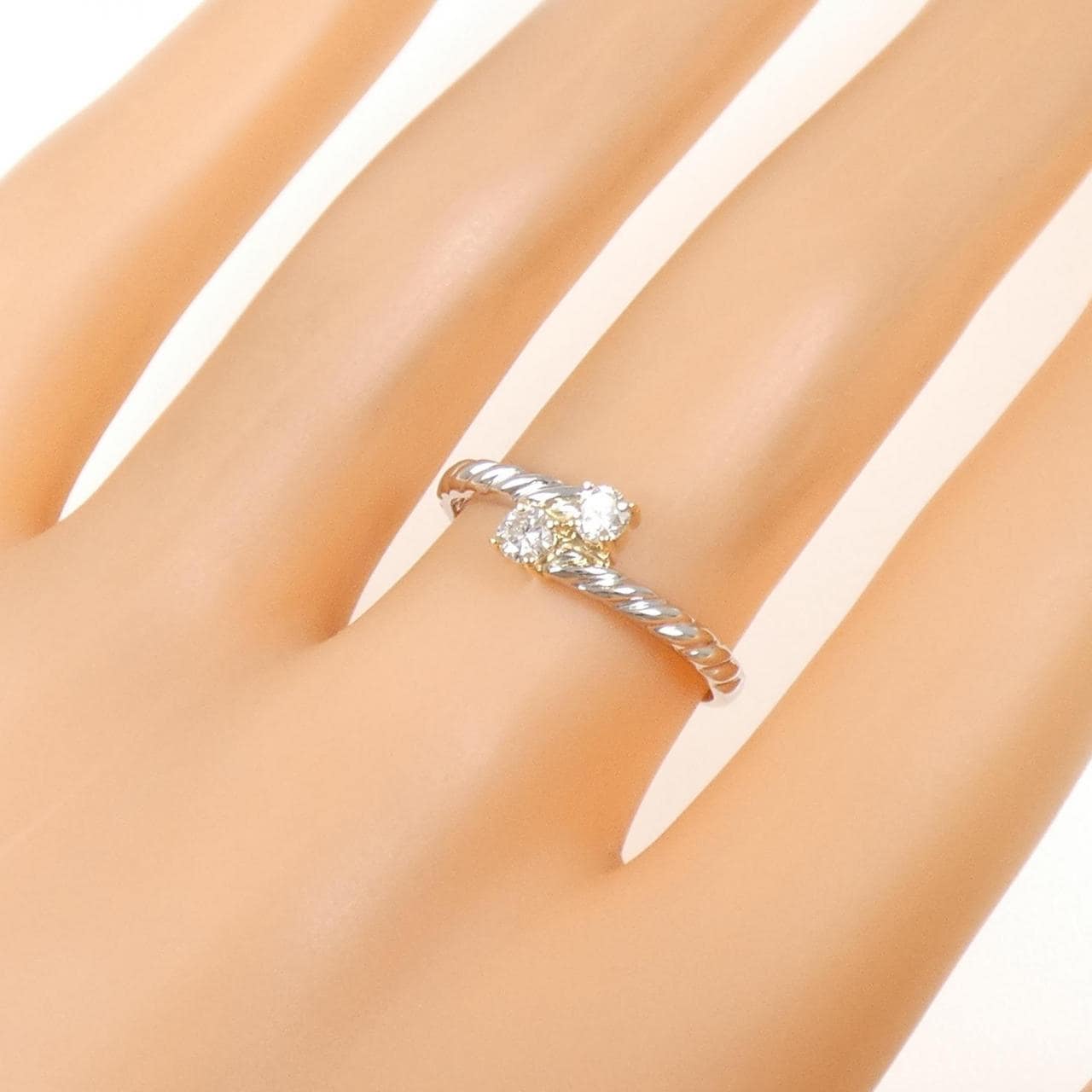 PT900/K18YG ダイヤモンド リング 0.20CT