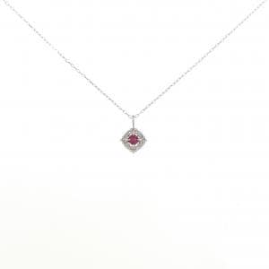 【新品】PT900 ルビー ネックレス 0.08CT