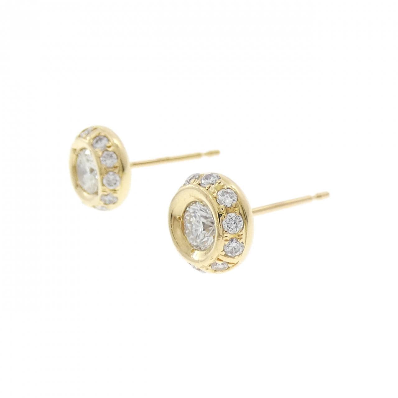 K18YG Diamond earrings 0.38CT