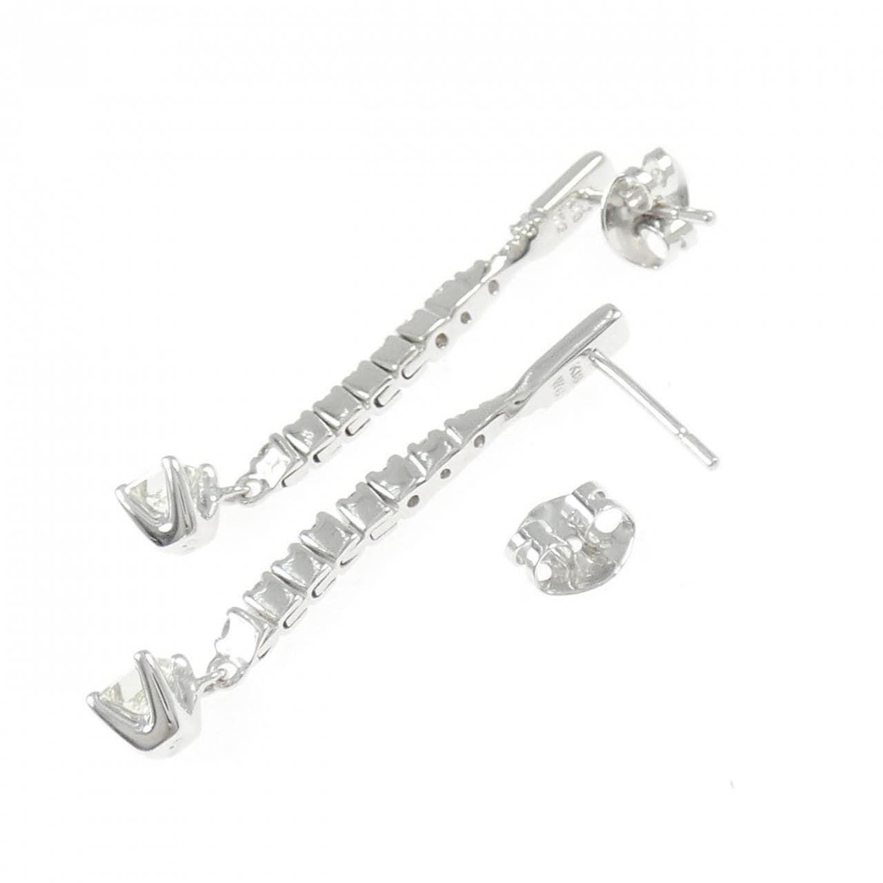 K18WG ダイヤモンド ピアス 0.96CT