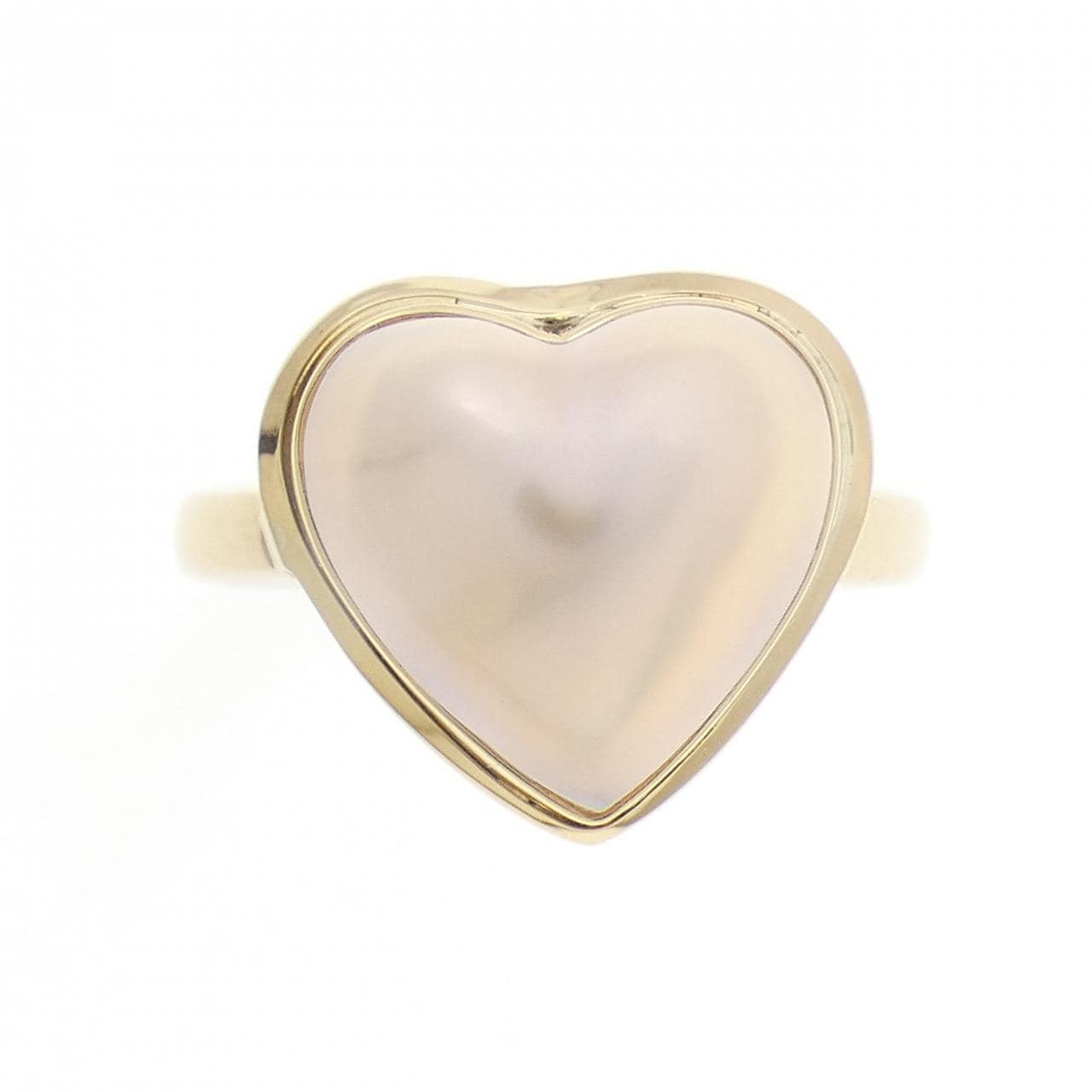 K18YG ハート マベパール リング