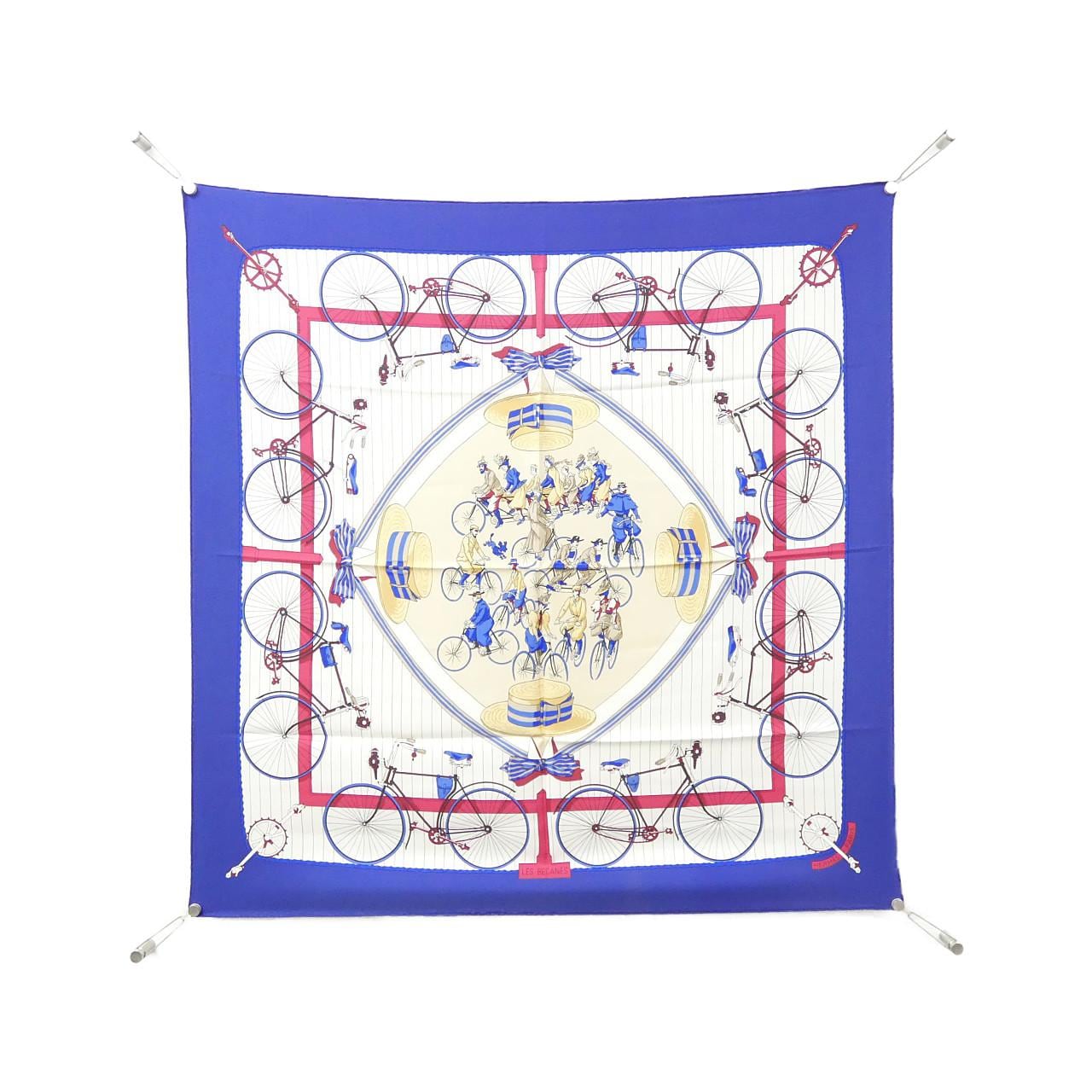 エルメス LES BECANES カレ スカーフ