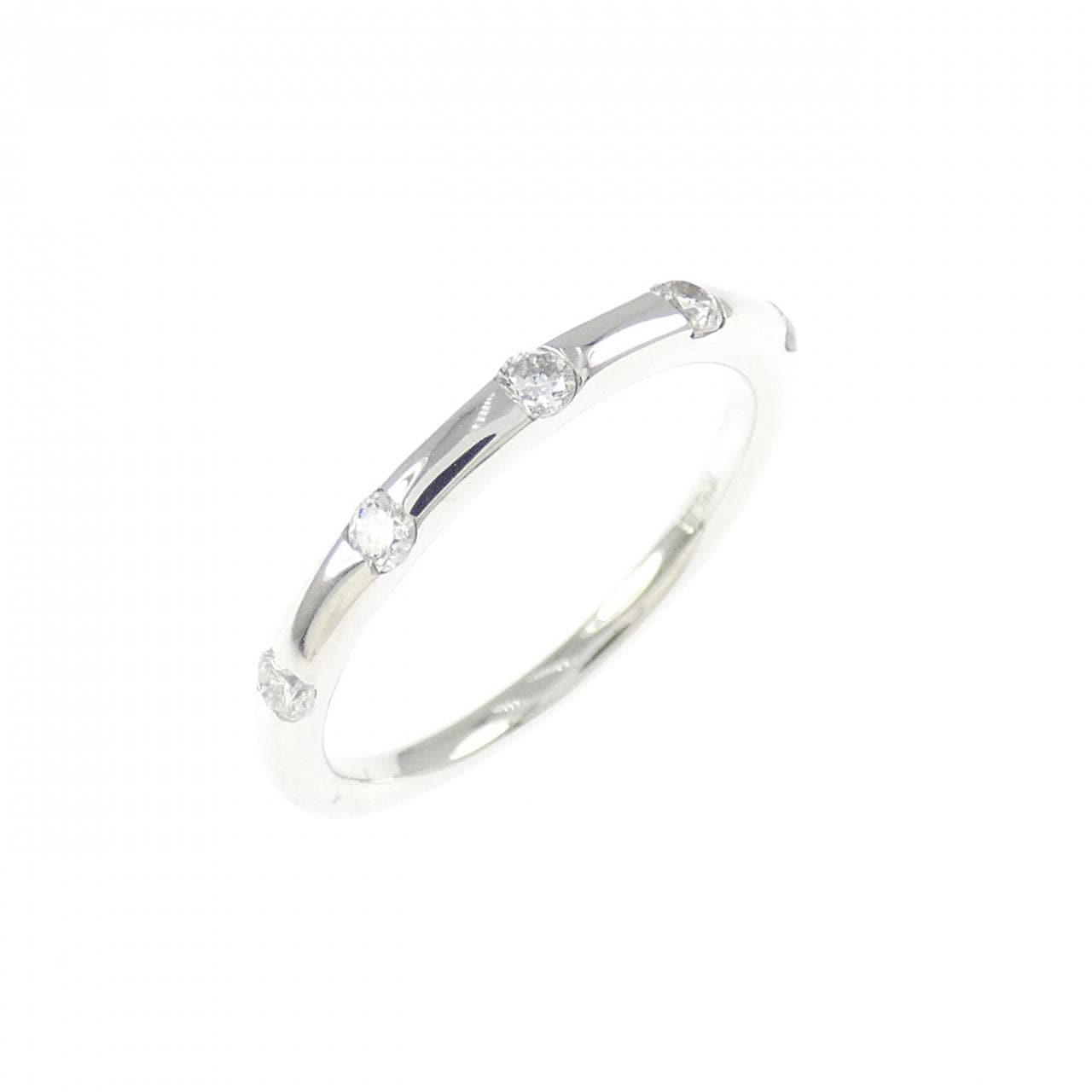 K18WG ダイヤモンド ピンキー リング 0.10CT