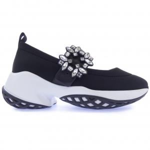 ロジェヴィヴィエ ROGER VIVIER ストラスバックル ヴィヴィ ラン バレリーナ スニーカー