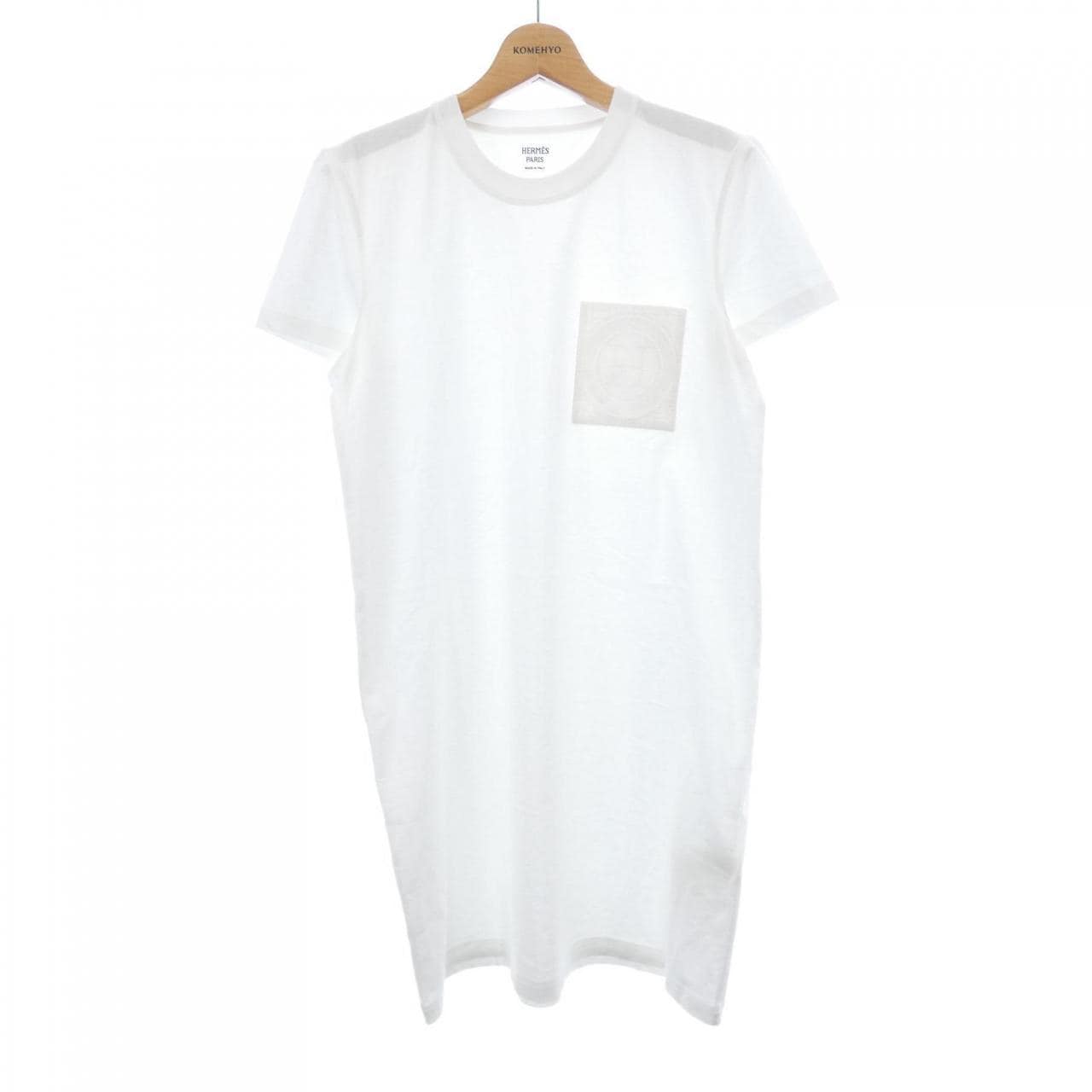 エルメス HERMES ドレス刺繍入りポケット 4E4515DA カットワンピース
