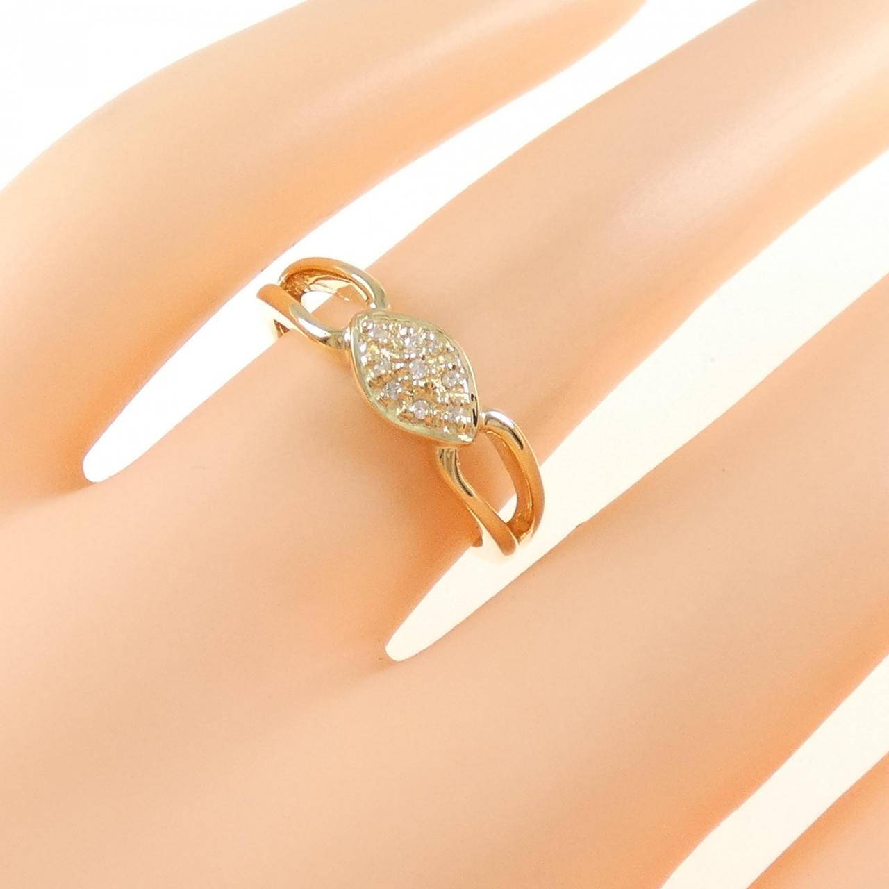K18YG ダイヤモンド リング 0.03CT