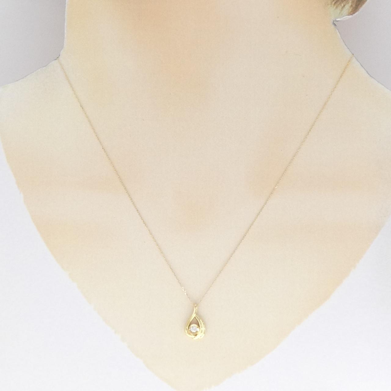 K18YG ダイヤモンド ネックレス 0.04CT