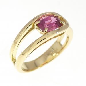 K18YG ルビー リング 0.67CT