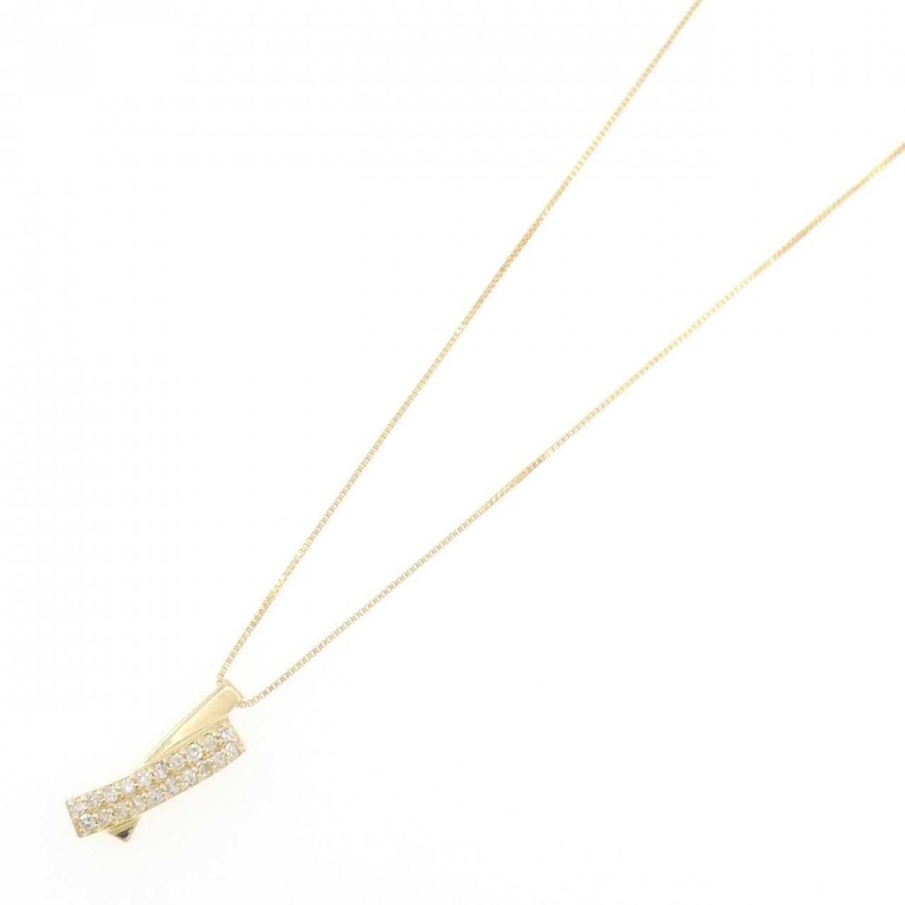 K18YG ダイヤモンド ネックレス 0.19CT