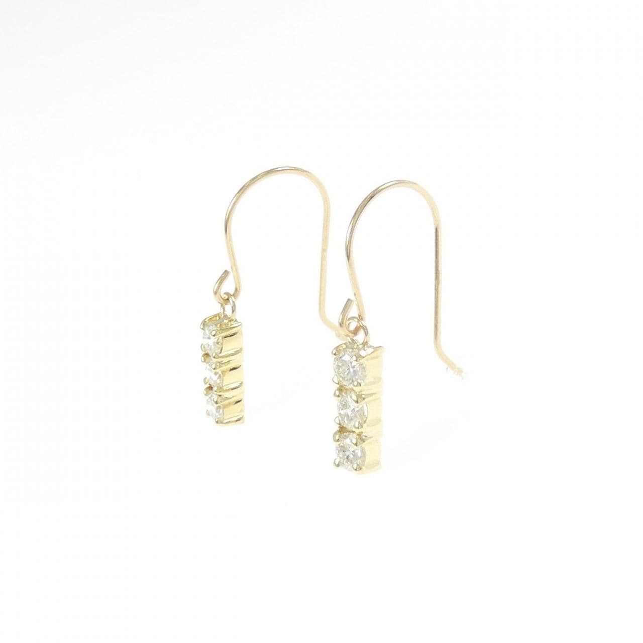 K18YG ダイヤモンド ピアス