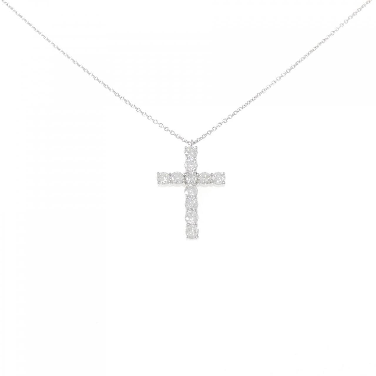ヴァンドーム クロス ダイヤモンド ネックレス 0.85CT
