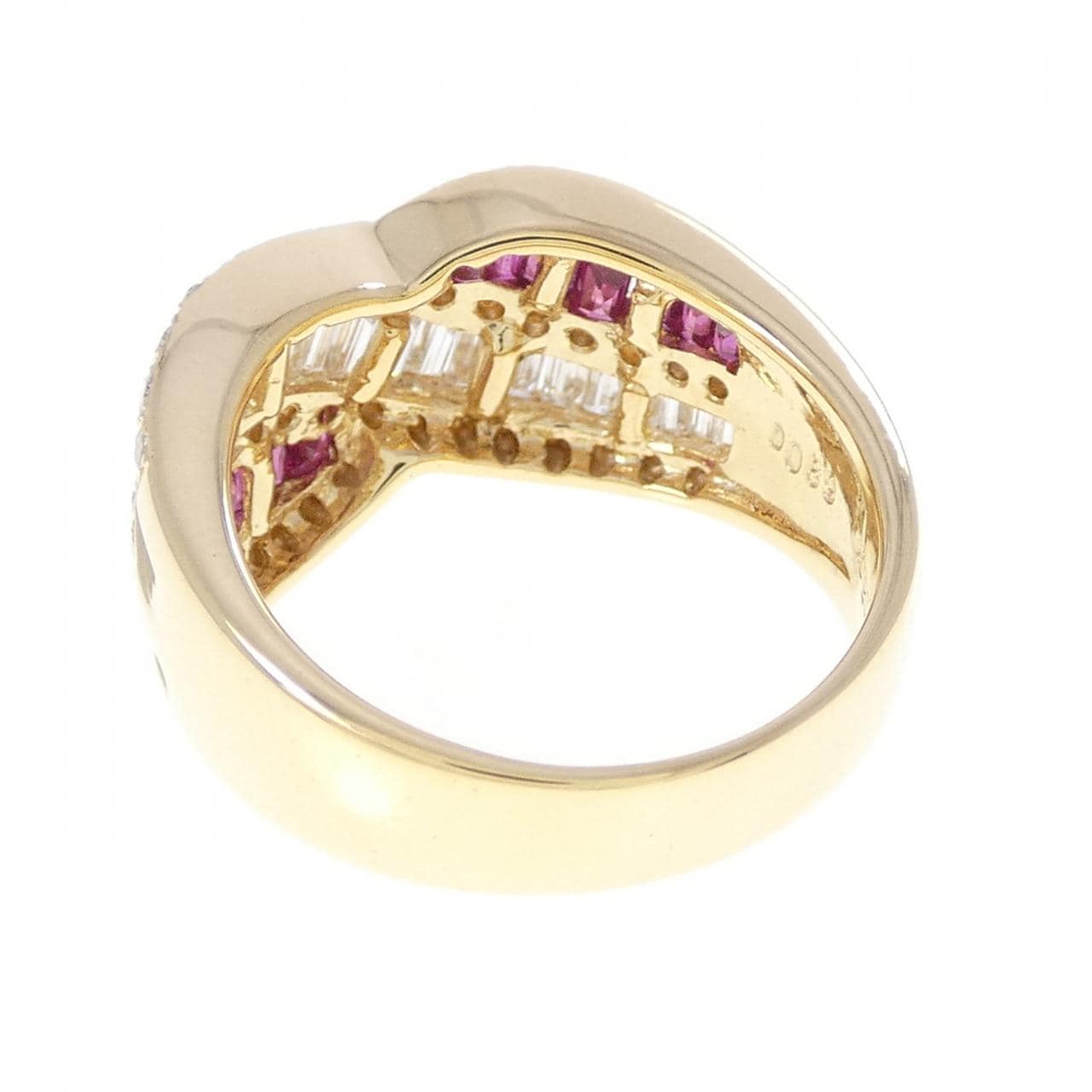 K18YG ルビー リング 0.90CT