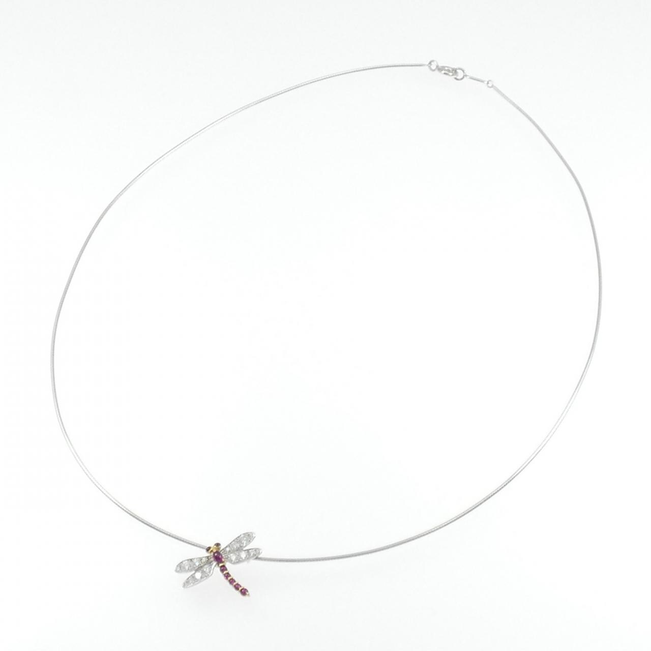 ギメル トンボ ルビー ネックレス 0.246CT