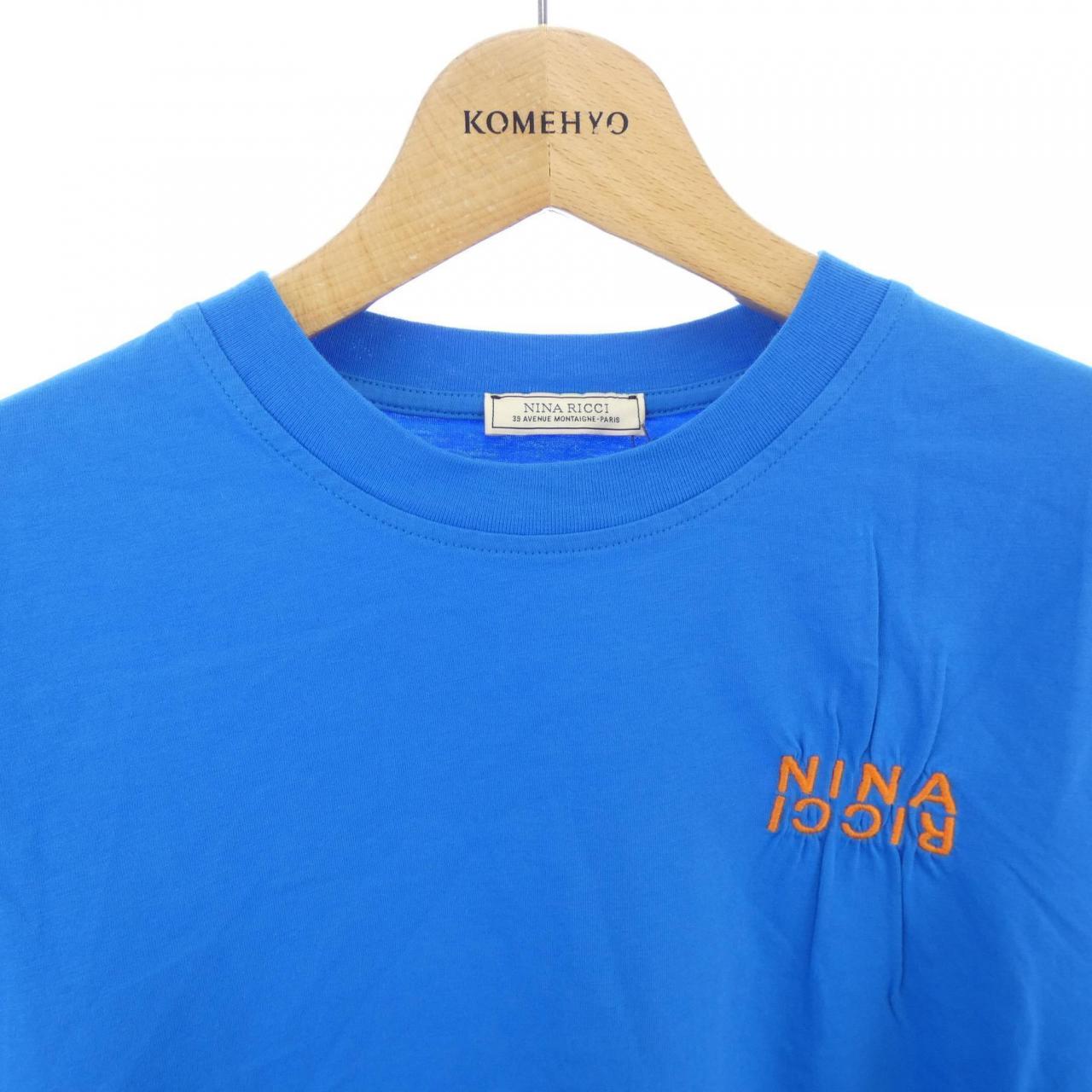 【NINA RICCI】フロックディテール ジャージー Tシャツ NINA RICCI】フロックディテール ジャージー Tシャツ