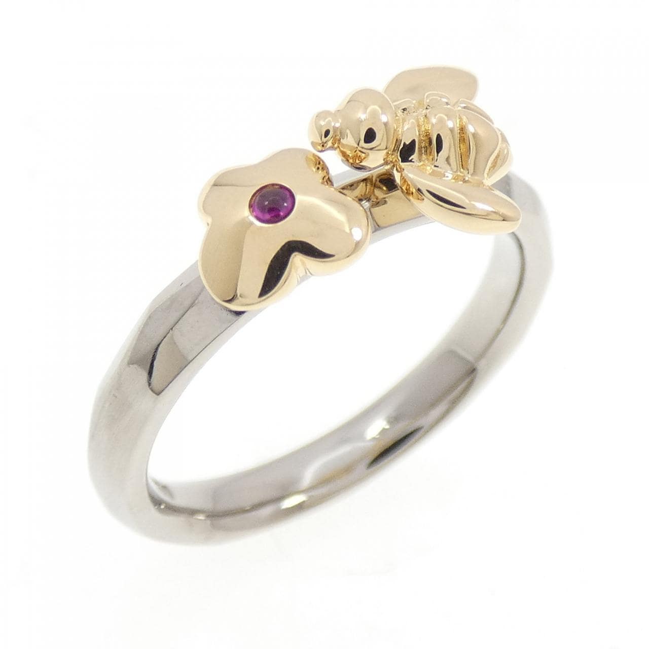 ルジアダ フラワー×ビー ルビー リング