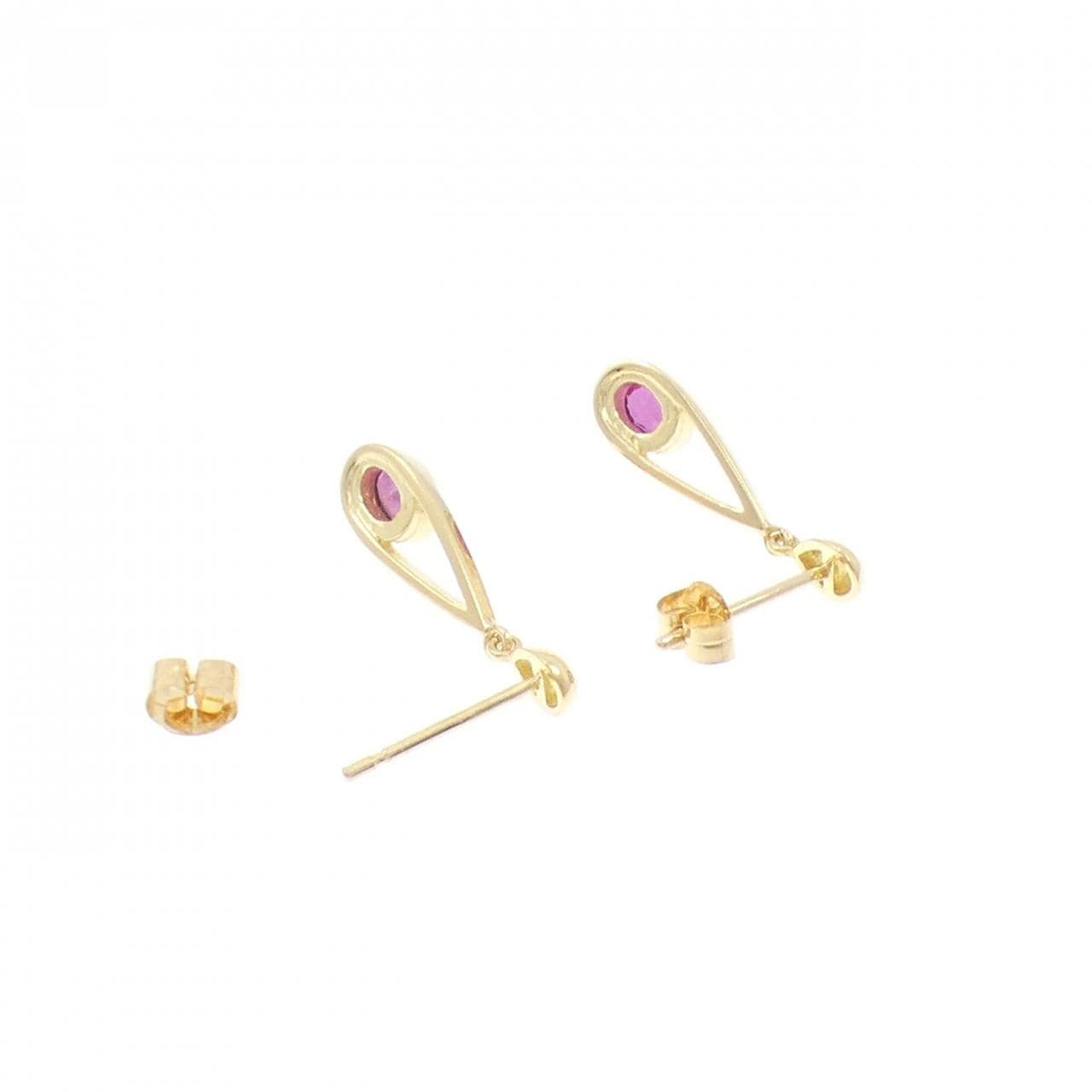 K18YG ルビー ピアス 0.41CT