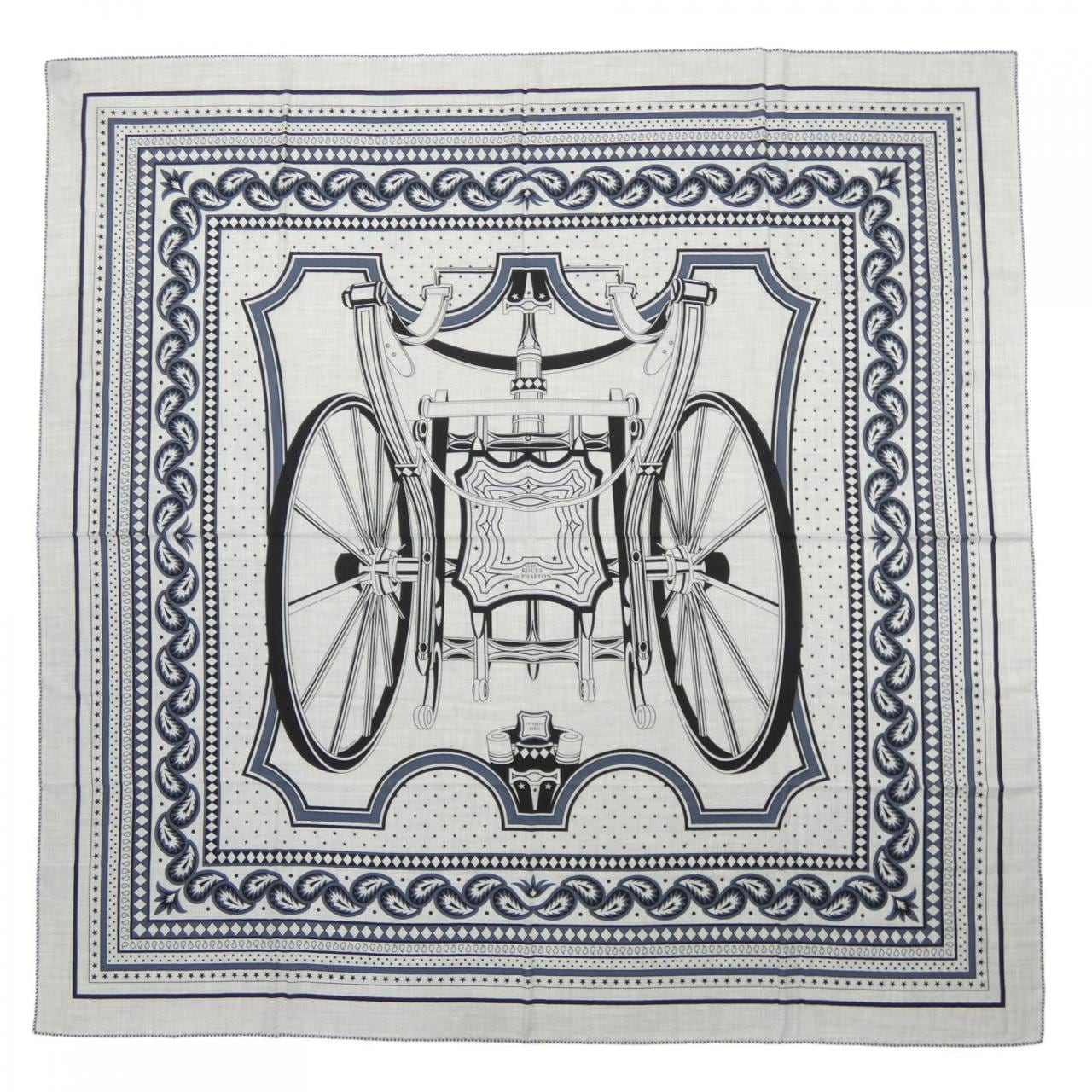 HERMES Les Routes de Phaetón Bandana H244170S Carre Jean 140 Shawl