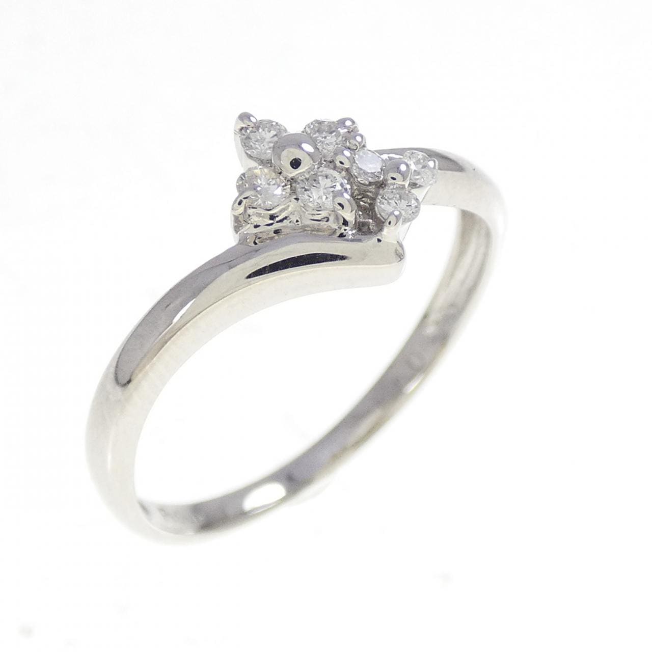 PT900 フラワー ダイヤモンド リング 0.10CT
