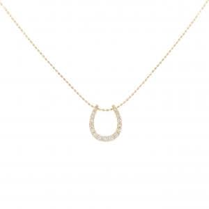 K18YG ホースシュー ダイヤモンド ネックレス 0.20CT