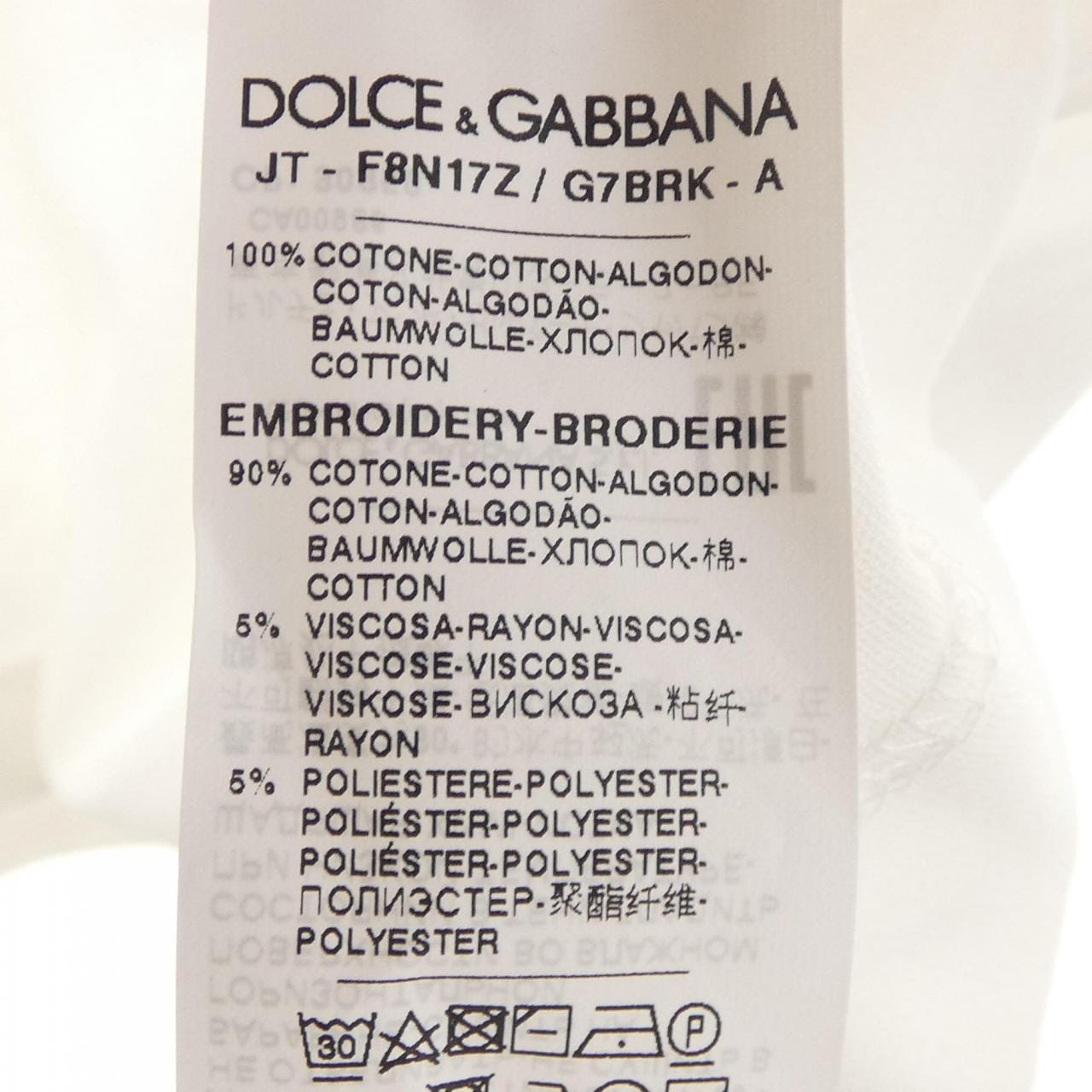 ドルチェアンドガッバーナ DOLCE&GABBANA F8N17Z/G7BRK Tシャツ