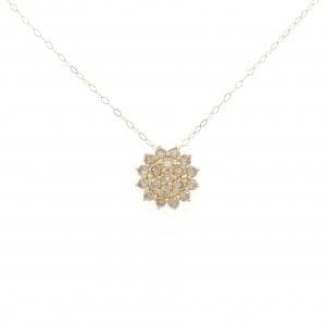 K18YG フラワー ダイヤモンド ネックレス 1.00CT