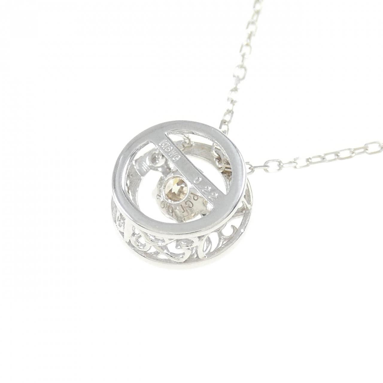 K18WG ダイヤモンド ネックレス 0.22CT