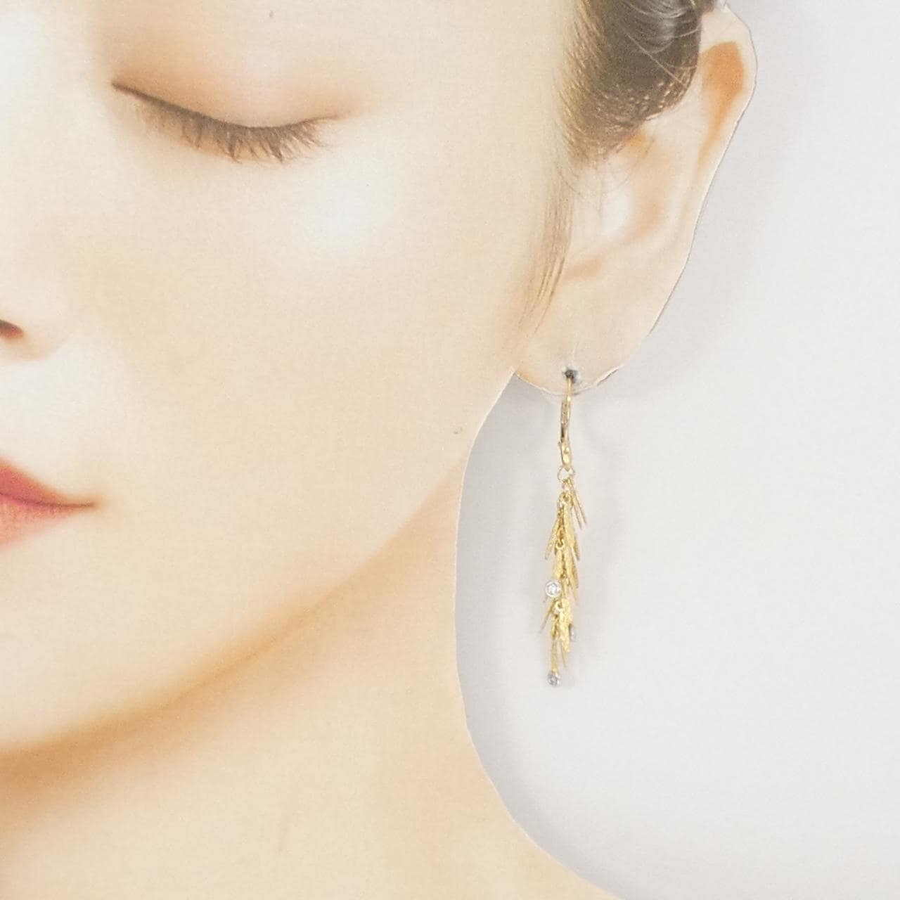 K18YG/K18WG ダイヤモンド ピアス