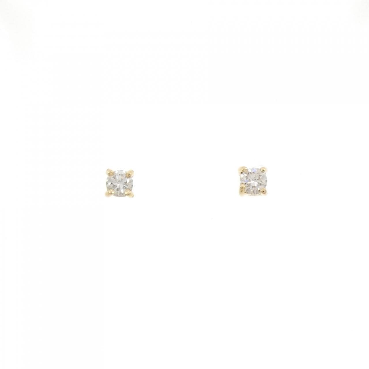 K18YG ソリティア ダイヤモンド ピアス