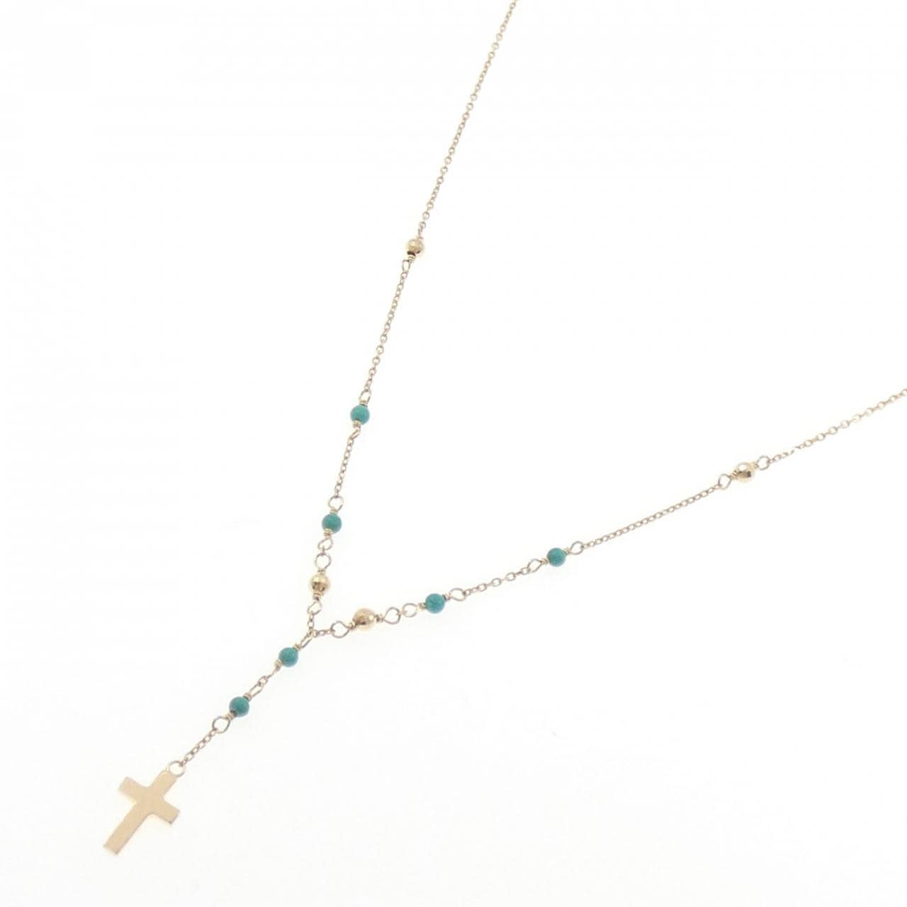 アガット クロス ターコイズ ネックレス