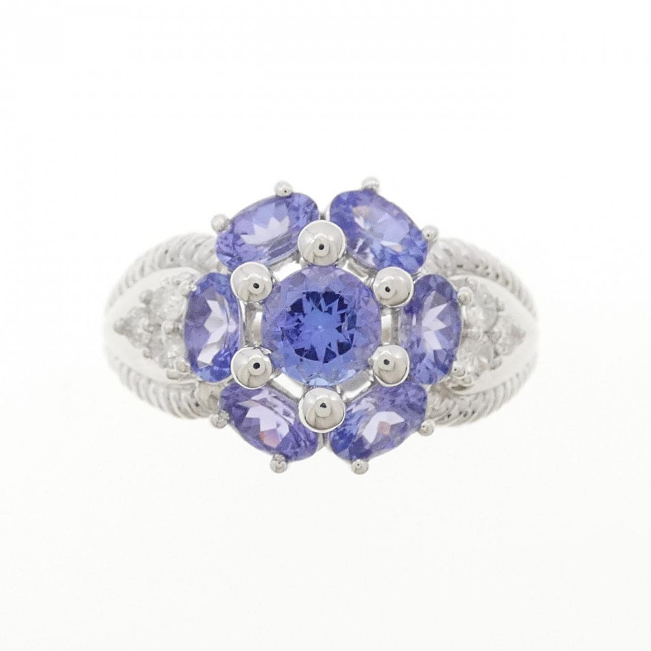 K14WG タンザナイト リング 1.00CT