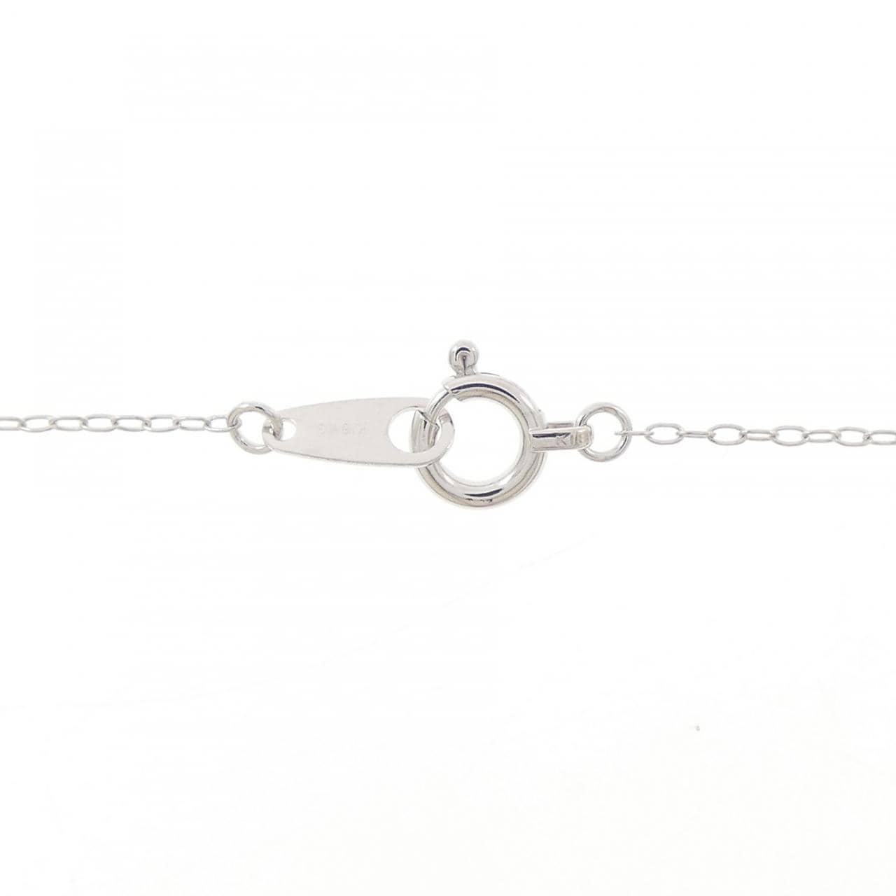 K18WG フラワー ダイヤモンド ネックレス 0.10CT