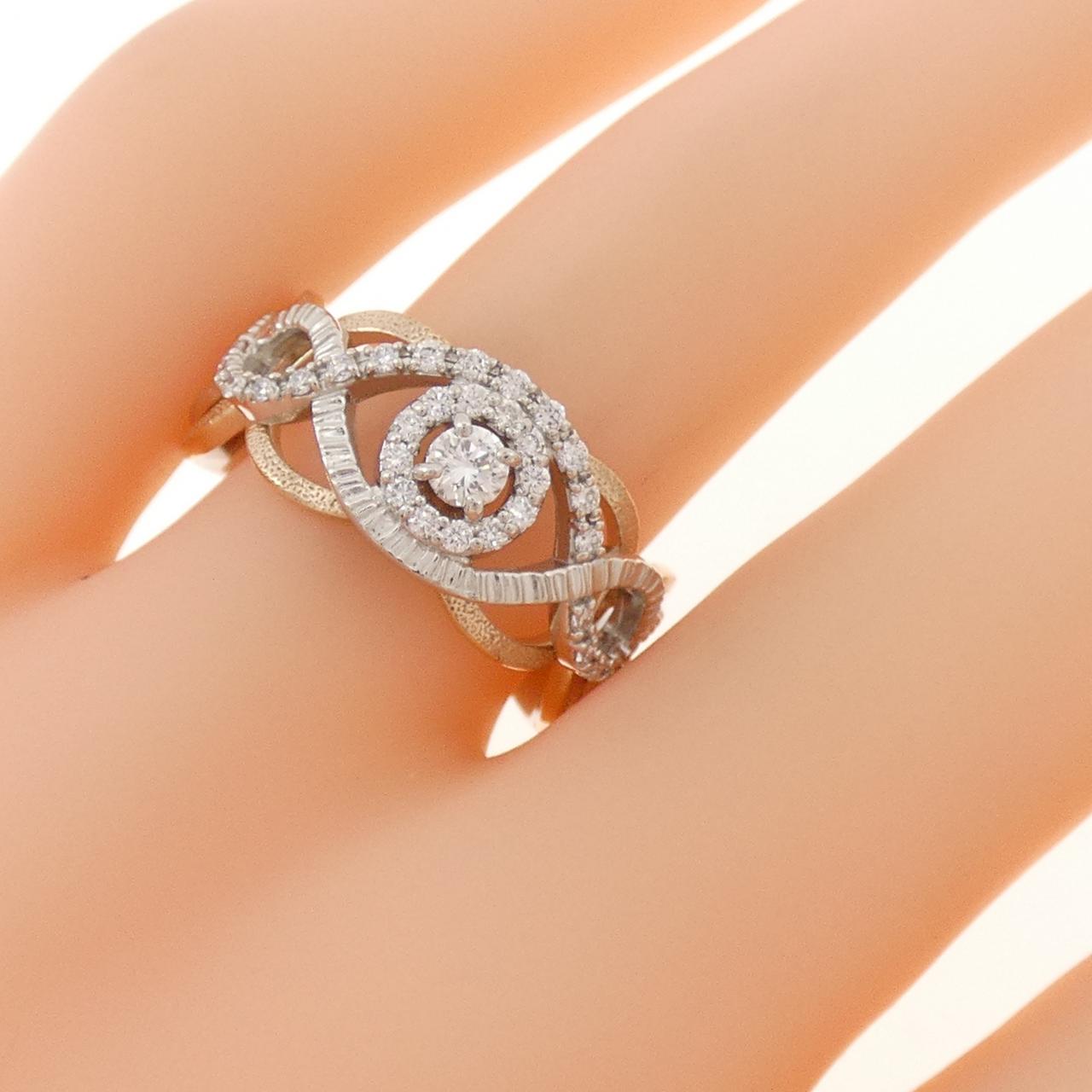 PT900/K18PG ダイヤモンド リング 0.30CT
