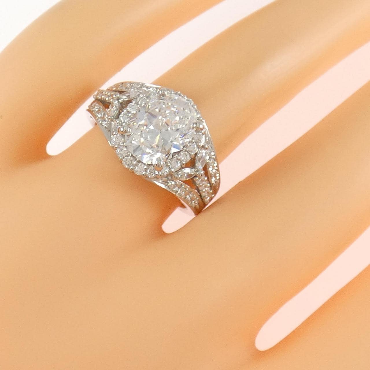 【リメイク】PT900 ダイヤモンド リング 2.12CT D  VVS1 オーバルカット