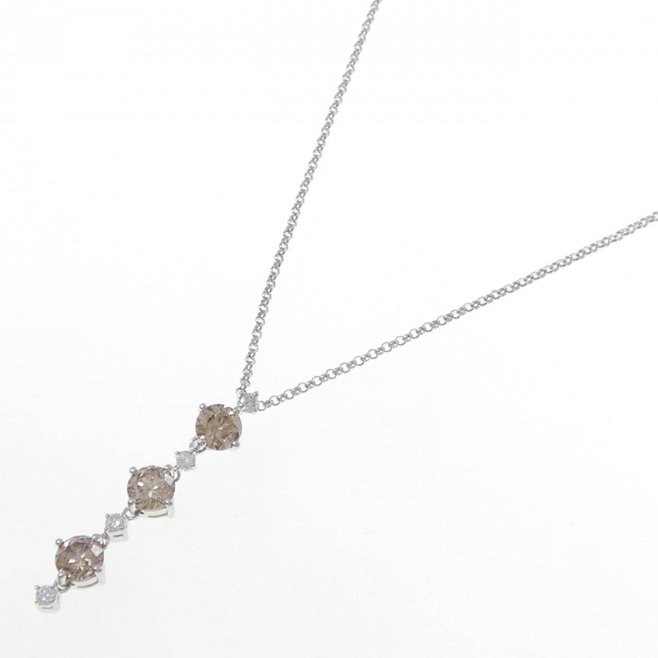 K18WG ダイヤモンド ネックレス 2.22CT