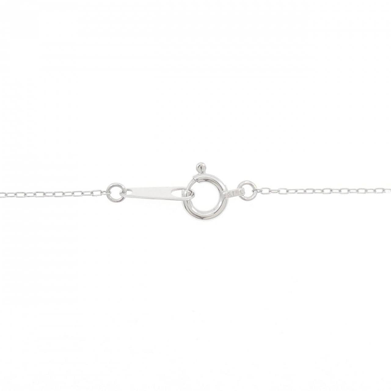 K10WG ソリティア ダイヤモンド ネックレス