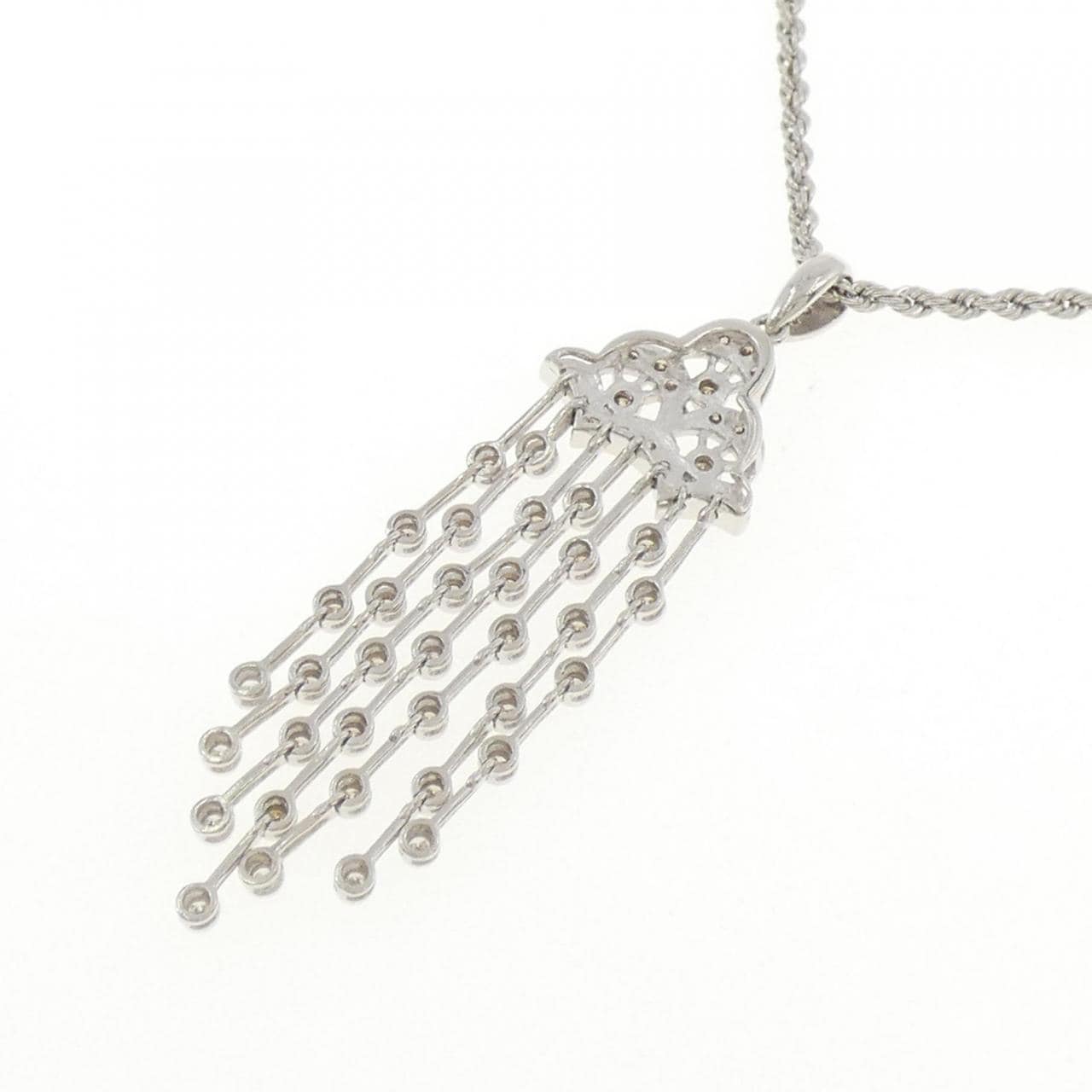 K18WG ダイヤモンド ネックレス 1.12CT