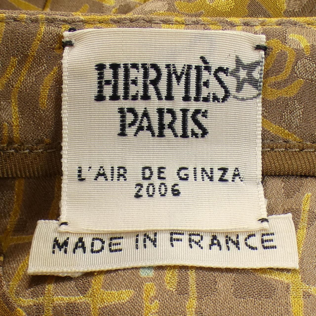 エルメス HERMES L'AIR DE GINZA 2006 sk314 ツイルレーヌ スカート