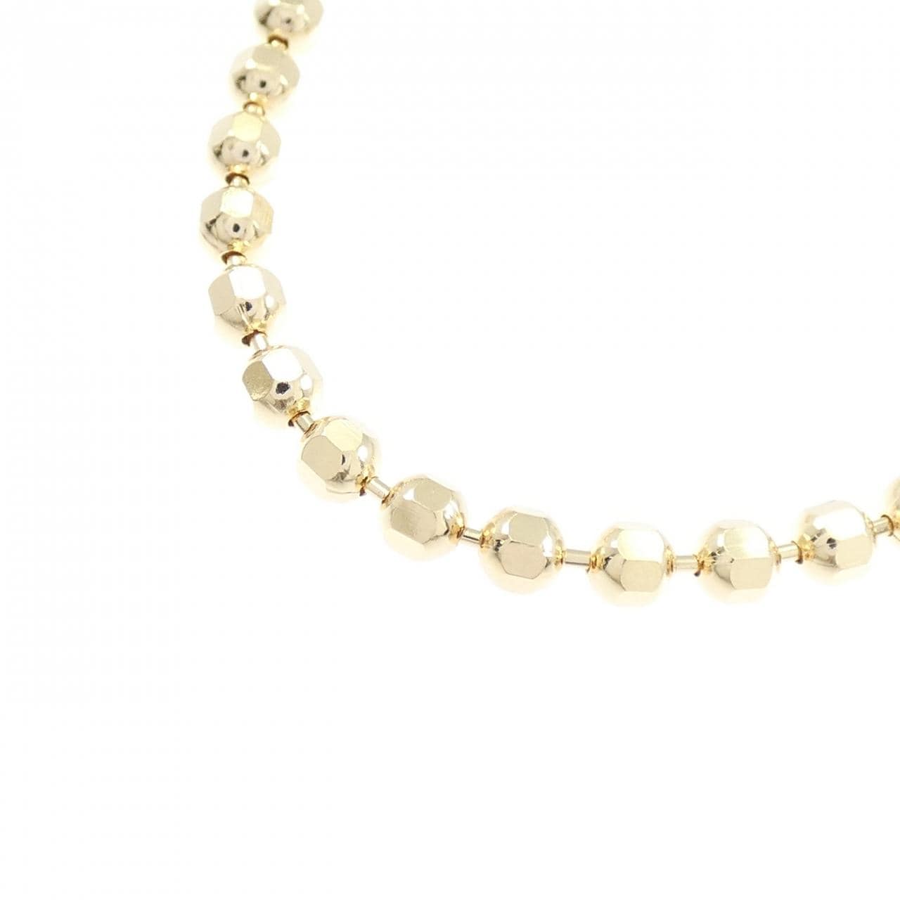 K18PG ボール チェーンネックレス