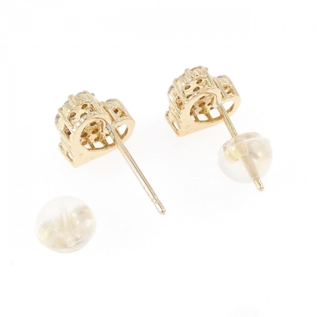 K18YG ハート ダイヤモンド ピアス 0.34CT