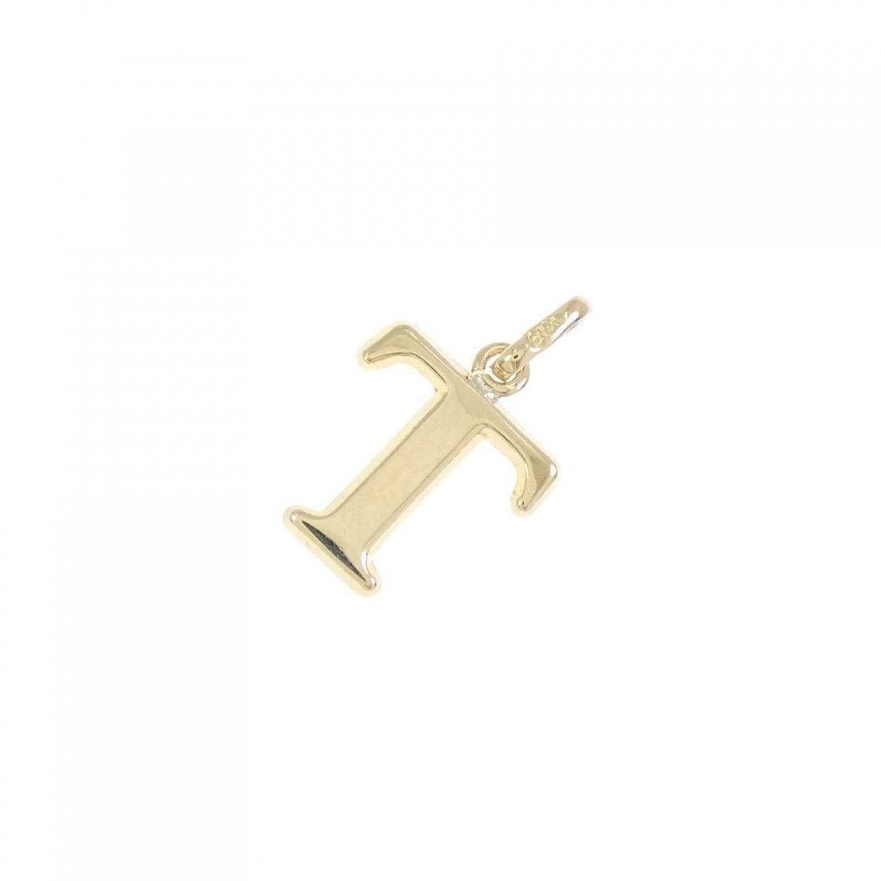 K18YG Initial T Pendant