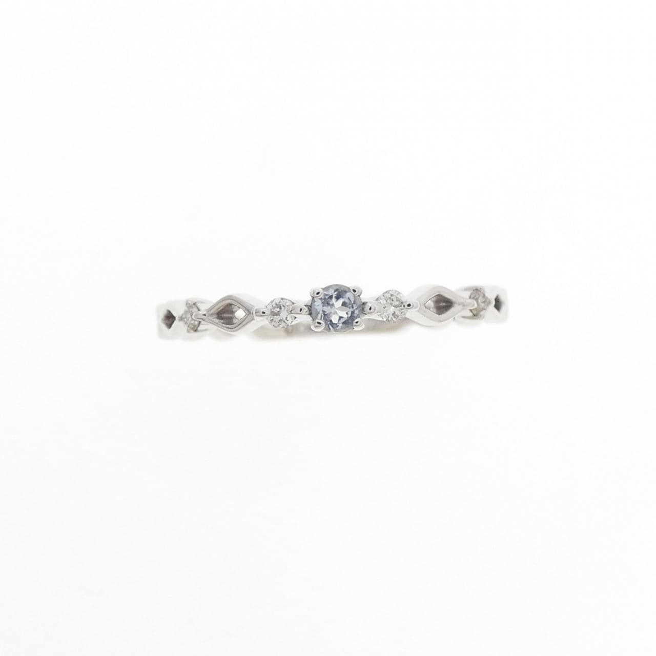 4゜C アクアマリン ピンキーリング