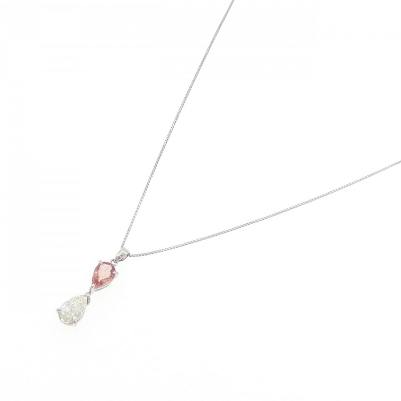 PT/PT850 パパラチアサファイヤ ネックレス 0.562CT