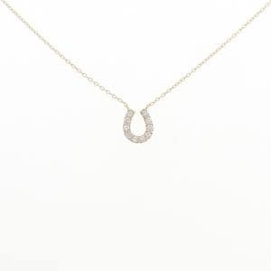 【リメイク】K10YG ホースシュー ダイヤモンド ネックレス 0.15CT