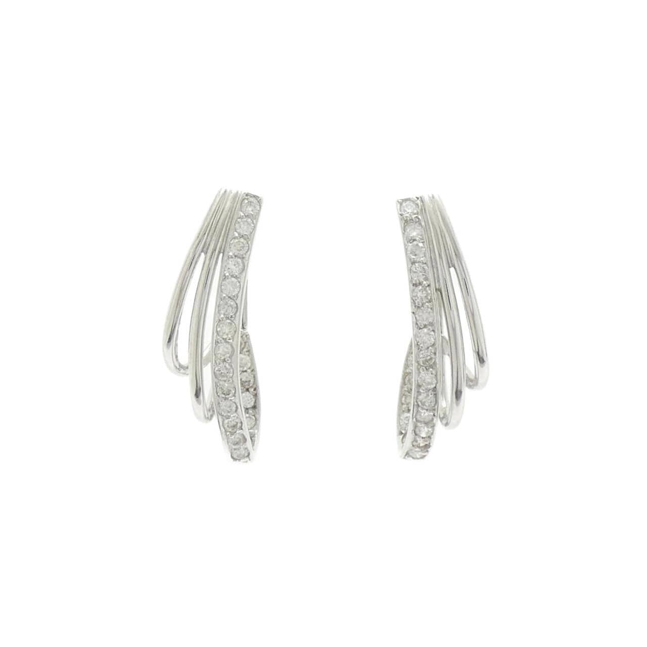 K18WG ダイヤモンド ピアス 0.4CT